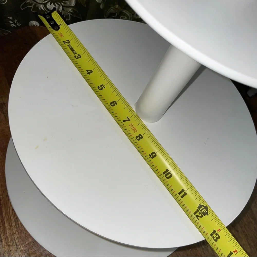 NEW White Three-Tiered Stand Cake Hard Plastic Stand
